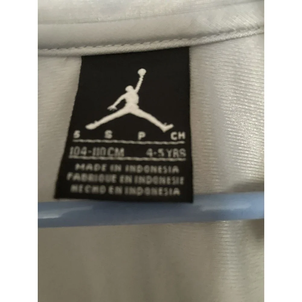 Air Jordan Full Front Zip Gray & Yellow Light Weight Track Jacket For Boys 4/5